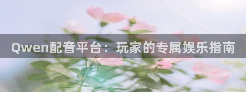 辉达娱乐注册登录平台：Qwen配音平台：玩家的专属娱乐指南